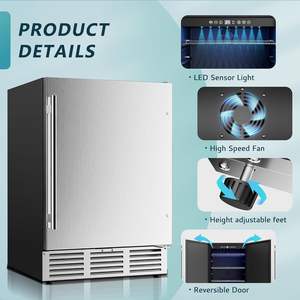 Enfriador de Vino Inteligente Compacto, Refrigerador de Bebidas de Acero Inoxidable, Refrigeradores Domésticos y Comerciales con Pantalla - Product Image 2