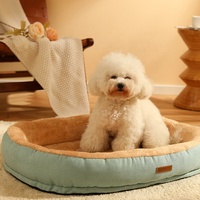 Sommeil doux apaisant Anti-anxiété amovible chat chien nid chenil canapé-lit en peluche anti-dérapant lavable lit pour animaux de compagnie