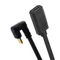 Factory 10Gbps 4K 60Hz USB 3,1 Cable de extensión de montaje en panel de tipo de ángulo recto de 90 grados de montaje en panel de USB-C