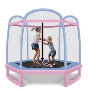 Chiết Giang <span class=keywords><strong>GSD</strong></span> anak nhà gặp ngoài trời vui chơi giải trí màu hồng phòng tập thể dục nhảy Scot tap Trampoline - Product Image 4