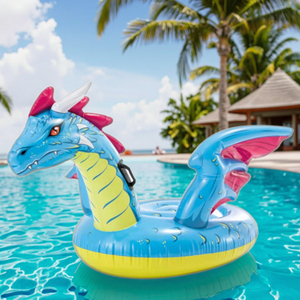 B03 F Intex 57563 Ride-On Thần Bí Rồng Ride-On Trẻ Em Float Đồ Chơi Với 2 Nhiệm Vụ Nặng Nề Xử Lý <span class=keywords><strong>Inflatable</strong></span> Cá Mập Đồ Chơi Hồ Bơi Float - Product Image 3