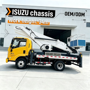 4x2 Aerial Work Truck 34m High-altitude Operation Trucks Manual Diesel Straight Arm Aerial Truck - Product Image 1