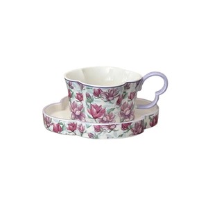 Tazza da Caffè in Ceramica con Motivo Fiori di Prugna, Design Farfalla Lagerstroemia Indica, Stile Retrò di Lusso per Tè del Pomeriggio - Product Image 5