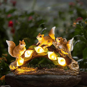 Statue d'artisanat en résine de lumière solaire extérieure intégrée Décoration de pelouse de jardin de Noël de tortue grenouille Image animale pour une utilisation en extérieur - Product Image 4