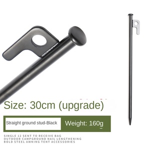 Outdoor Tent Nail Tent Pegs Heavy Duty Steel Tent <b>Stakes</b> <b>for</b> Camping Canopy Awning Tent Camping <b>Ground</b> Na - Product Image 5