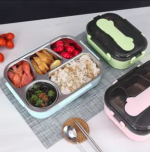 Bento Lunch Boxes Reusable Stainless Steel Hot Sale New 2-5 Compartments Yong Heng Warm 1400ml Lunch Box with 3 Compartments