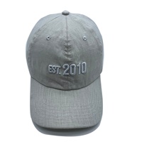 Gorra Deportiva de 6 Paneles con Visera Curva, Estilo Urbano, con Logotipo Bordado en 3D Personalizado, de Lino Ecológico, Cáñamo y Algodón Orgánico