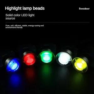 Interrupteur à bouton-poussoir champignon momentané à rappel automatique de 22 mm avec lumière LED pour équipement mécanique, étanche IP65 - Product Image 5