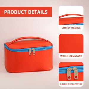 Bolsa de Maquillaje con Logotipo Personalizado, Asa Resistente, Resistente al Agua, con Cierres Metálicos Dobles, Organizador de Artículos de Aseo para Viaje - Product Image 4
