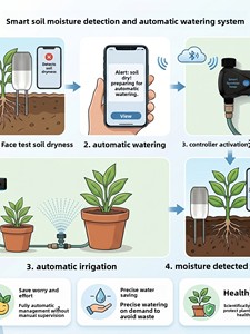 Capteur de température et d'humidité du sol WiFi, détecteur de sol sans fil intelligent <span class=keywords><strong>Tuya</strong></span> avec <span class=keywords><strong>arrosage</strong></span> automatique - Product Image 4