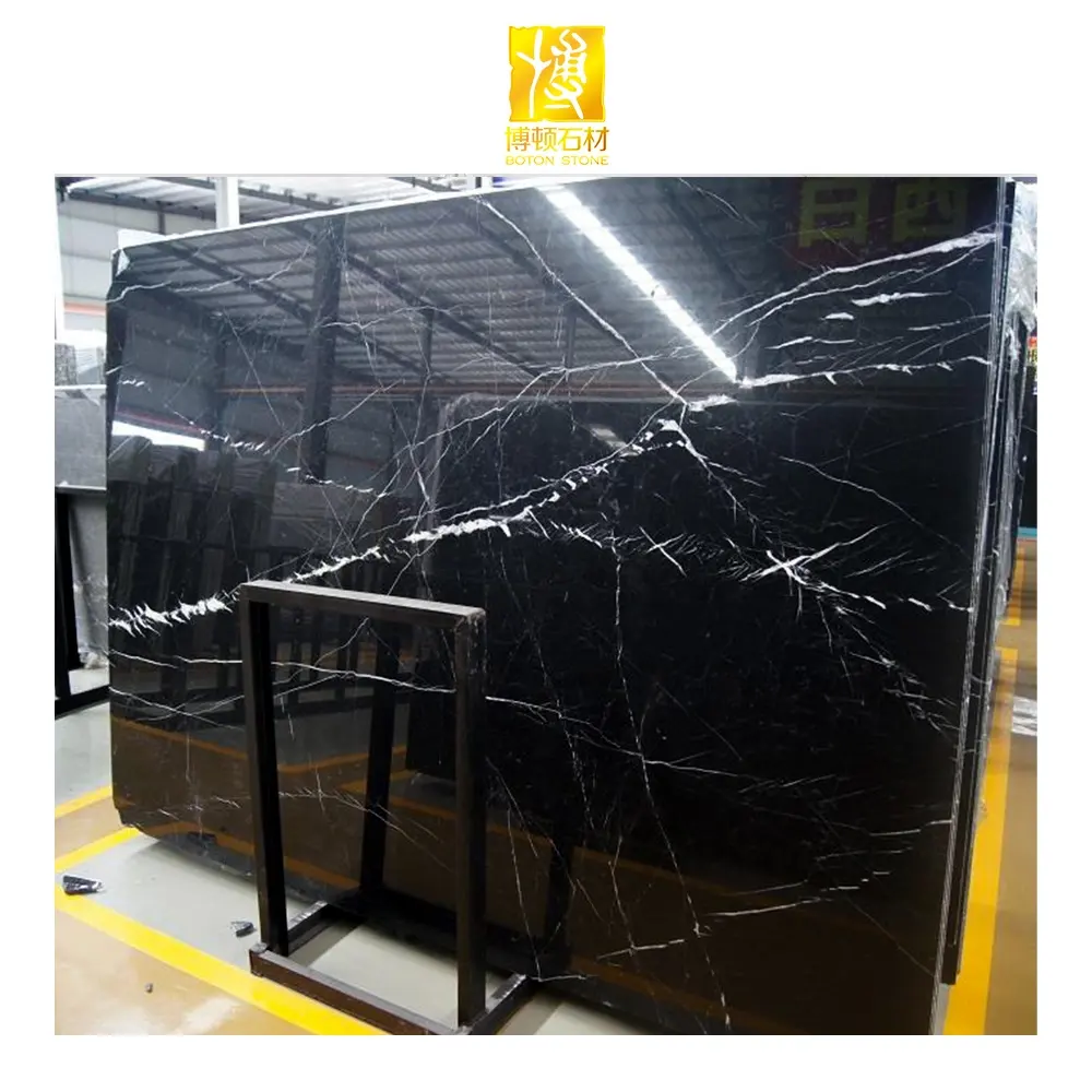 Yunfu venta de un grado de calidad precio barato de China Negro Marquina de mármol negro con vetas blancas