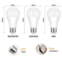 Ampoule LED d'Urgence Vertak A60 E27 5W pour Éclairage de Maison, Chambre, Cuisine, Salon, Bureau