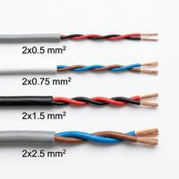 Cable de suspensión para remolque de cobre trenzado multiconductor de 2x2.5, 2x1.5 mm², 14, 16, 18, 20 AWG con aislamiento de PVC y cubierta de TPU