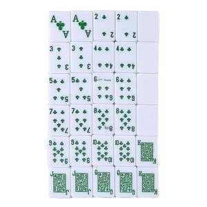 Mini jeu de cartes Mahjong 24 mm, 120 cartes, vert, exportation Singapour Malaisie Amérique <span class=keywords><strong>latine</strong></span>, format de poche, <span class=keywords><strong>voyage</strong></span> - Product Image 4