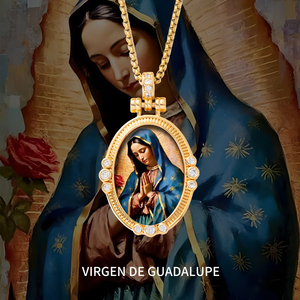 Collier Pendentif Vierge de Guadalupe en Gros pour Femme, Cadeau de Bénédiction Familiale, Collier Vierge de Guadalupe - Product Image 1