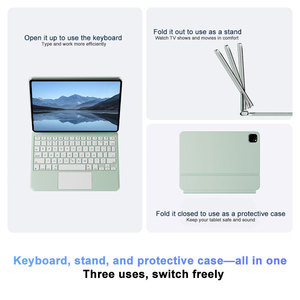 <span class=keywords><strong>Clavier</strong></span> magnétique flottant en alliage <span class=keywords><strong>d</strong></span>'aluminium CNC <span class=keywords><strong>avec</strong></span> pavé tactile, touches à ciseaux sans fil rechargeables pour iPad Air/Pro 10.9"/11" - Product Image 4