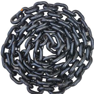Chaîne de levage à crochet en acier allié galvanisé EN 818 G80, couleur noire, robuste, pour charges légères - Product Image 1
