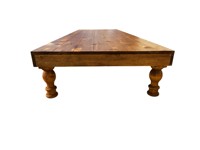 Table de salle à manger d'extérieur en bois de pin durable, style ferme, pour événements hôteliers et de restauration, café et pique-nique