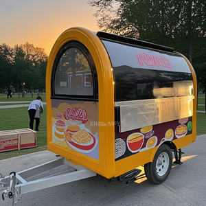 Remorques alimentaires, Chariot de pâtisserie, Camion de poulet frit et de pizzas, Cuisine mobile, Remorque alimentaire ronde, Vitrine de service commerciale - Product Image 6