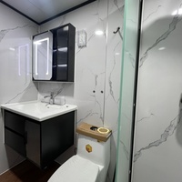Cabine de vie préfabriquée modulaire portable en acier sur mesure, conteneur noir de 20 pieds, maison de conteneur extensible