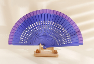 Abanico Plegable <span class=keywords><strong>de</strong></span> Madera Maciza Roja, Abanico Japonés para Boda, con 42 Varillas <span class=keywords><strong>de</strong></span> Bambú, Anillo <span class=keywords><strong>de</strong></span> Hierro, <span class=keywords><strong>Tela</strong></span> Estrecha, Pintura Ecológica Negra Pura, Novedad - Product Image 6