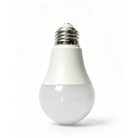 Bombilla LED A19 SMD Globo E26 AC110~120V Sin Regulación, Pantalla de PC + Copa de Aluminio Recubierta de Plástico, CRI Ra80, Residencial, 20000 Horas