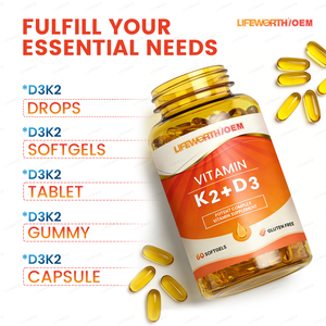 ไลฟ์เวิร์ธ ไพรเวท เลเบล ดี3 เค2 (5000 ยูเอ็ม ดี3 + 100 ไมโครกรัม เอ็มเค 7) ซอฟต์เจล แคปซูลเสริมอาหาร บำรุงกระดูกและหัวใจ ผลิตภัณฑ์แบบ OEM จำนวนมาก - Product Image 6