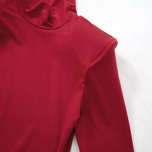 วิวิบลุค F24DS260 ชุดราตรีผู้หญิง ชุดเดรสแขนยาวคอสูงพร้อมแผ่นรองไหล่ ชุดเดรสหางปลาแบบจับจีบยาวถึงพื้น - Product Image 6