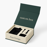 Boîte cadeau magnétique personnalisée de luxe avec insert en EVA, boîte d'emballage rigide pour les ensembles de cosmétiques et de soins de la peau, et les nettoyants pour le visage