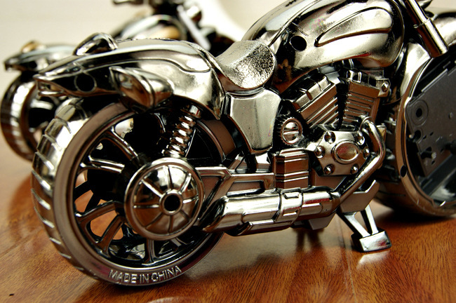 Sveglia A Forma Di Moto Vintage - Orologio Da Tavolo Con Allarme - Foto 11