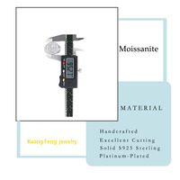 Bague Moissanite entièrement pavée en argent sterling 925 ronde Design D Color VVS Hip Hop Style pour cadeau ou fête