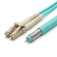 Câble de brassage fibre optique blindé Xinhaoze OM3 LC-LC Duplex 10G 50/125m LSZH résistant à l'écrasement pour centre de données FTTH FTTB FTTX