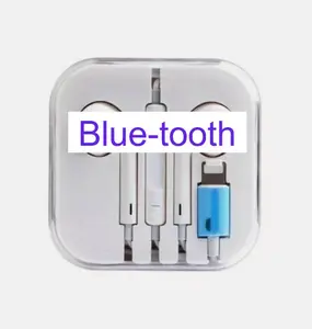 Venta caliente en la oreja Plug & Play auriculares para teléfono móvil para iPhone auriculares con cable Blue-Tooth