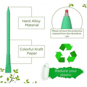 Stylos à bille écologiques en papier kraft personnalisés 1,0 mm – Stylo enroulable en papier avec caractéristiques sportives, design simple et protection de l'environnement - Product Image 4