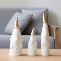 Ornements de Noël en céramique faits à la main, Père Noël, artisanat pour la décoration moderne de la maison