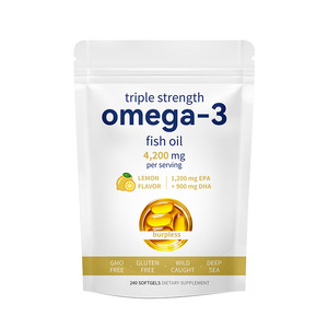 הסיטונאי כוח דגים שמן אומגה <span class=keywords><strong>3</strong></span> <span class=keywords><strong>3</strong></span> Dha & epa softgel כמוסות לבחור שמן דגים ים עמוק איכות למפרק ובריאות המוח - Product Image 1