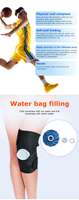 Enveloppe de genou réutilisable avec logo personnalisé, respirante, pour la rééducation des blessures, l'arthrite rhumatoïde, la bursite et les entorses, avec poche à glace intégrée