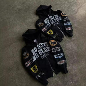 विंटेज पुरुषों की हुडी और प्रीमियम हुडी यूनिसेक्स के साथ परेशान भारी वजन धोया जाता है - Product Image 2