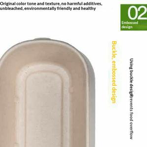 Biodegradable Eco Friendly Food Packaging <b>Container</b> Compostable Salad <b>Box</b> with Lid for Cafe Restaurant Takeaway Delivery Use - Product Image 4