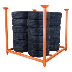 Almacenamiento de sistema de estanterías de almacén Estante de almacenamiento de neumáticos de camión desmontable Almacenamiento de neumáticos de pila Stillage de neumáticos - Product Image 1