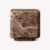 Table basse rectangulaire moderne convertible en pierre, plateau en travertin sculpté, base sculptée – Durable, haute qualité, pour salon et maison