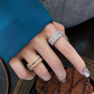 Bague plaquée argent sterling 925 <span class=keywords><strong>Novy</strong></span> modni 925 stribro powovovani bling bling diamantovy prsten pro zeny - Product Image 2