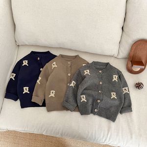 <span class=keywords><strong>Pull</strong></span> en tricot pour garçons de style coréen, petit ours de dessin animé, printemps 2025, nouveau <span class=keywords><strong>pull</strong></span> pour enfants - Product Image 2