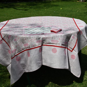 ผ้าปูโต๊ะพิมพ์ลายดอกไม้ทำจากผ้าลินินขนาด60x90นิ้ว - Product Image 1