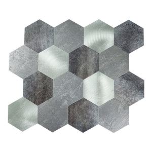 Pas de <span class=keywords><strong>mortier</strong></span> pas de désordre facile à installer peler et <span class=keywords><strong>coller</strong></span> des carreaux de mosaïque en aluminium hexagonaux - Product Image 1