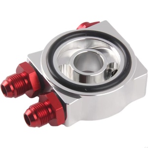 Accessoires de modification automobile : Adaptateur de refroidisseur d'huile simple AN0/AN8, disponible en plusieurs couleurs - Product Image 1
