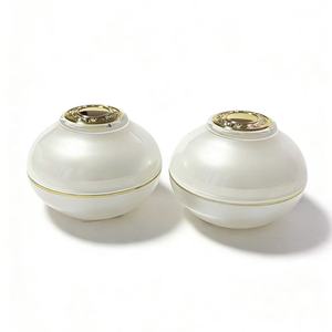 Pot à crème en acrylique personnalisé <span class=keywords><strong>blanc</strong></span> et or, contenant cosmétique de luxe vide <span class=keywords><strong>pour</strong></span> crème contour <span class=keywords><strong>des</strong></span> <span class=keywords><strong>yeux</strong></span>, pot à vis <span class=keywords><strong>pour</strong></span> crème visage, emballage de soins de la peau anti-UV - Product Image 4