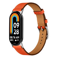 BEEFLYPOWER Luxuriöses Leder-Atmungsaktives Zweifarbiges Armband für Mi Band 8/9/10 Smartwatch