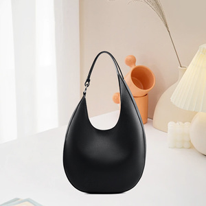 Borsa a mezza luna in pelle sintetica personalizzata da donna di alta moda con chiusura a coperchio semplice <span class=keywords><strong>tutto</strong></span> borsa di grande capacità - Product Image 2