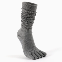 OEM Chaussettes antidérapantes pour femmes Ballet Yoga Pilates Chaussettes de yoga antidérapantes à 5 doigts avec logo personnalisé